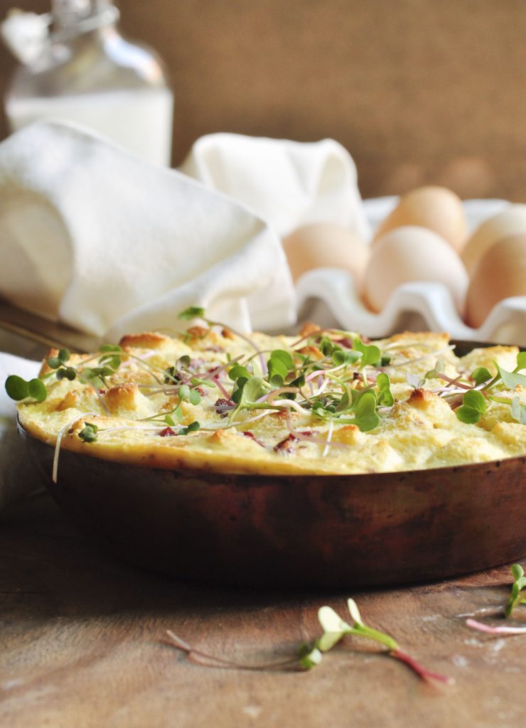 Savory Bread and Butter Pudding 