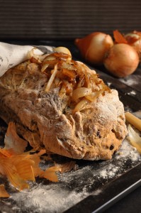 Smoky Onion and Olive beer bread – The perfect partner for a heartwarming soup! smoky