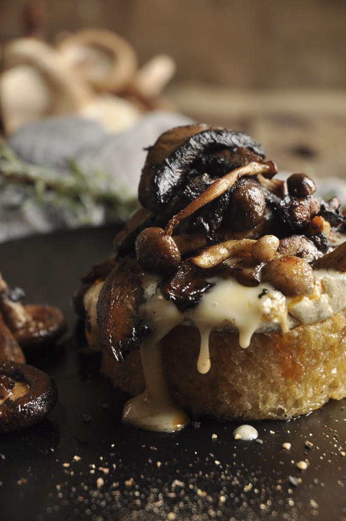 Mushrooms and toasted Brioche