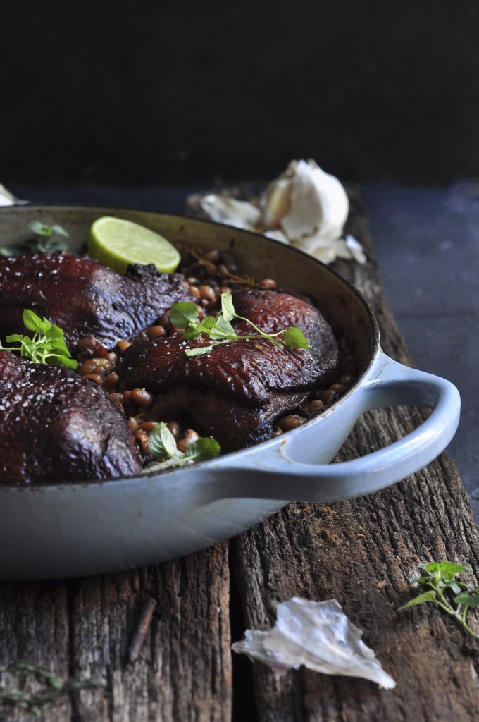 Smokey Chicken with Beans 