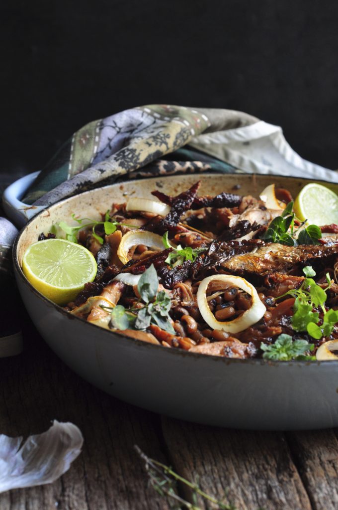 Smokey Chicken with Beans 