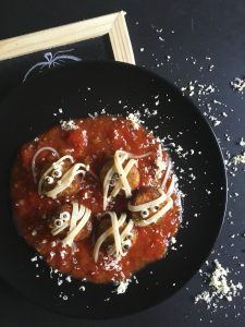 Fishy Halloween Spaghetti
