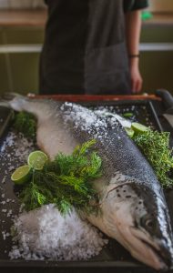 Whole Salmon Baked in Salt