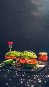 Avocado Ritz or Avocado Burger – you decide! Avocado Ritz