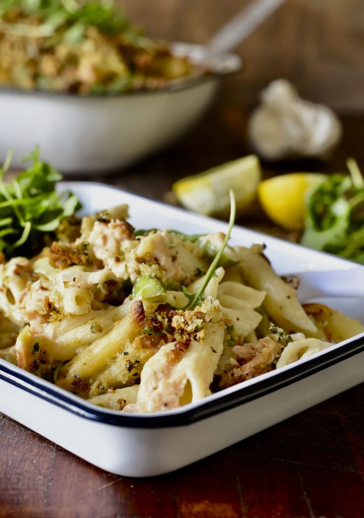 Salmon and Asparagus Pasta Bake
