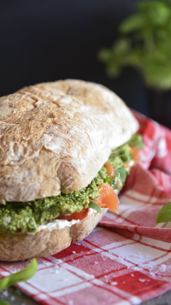 Picnic Loaf with Trout and Pesto