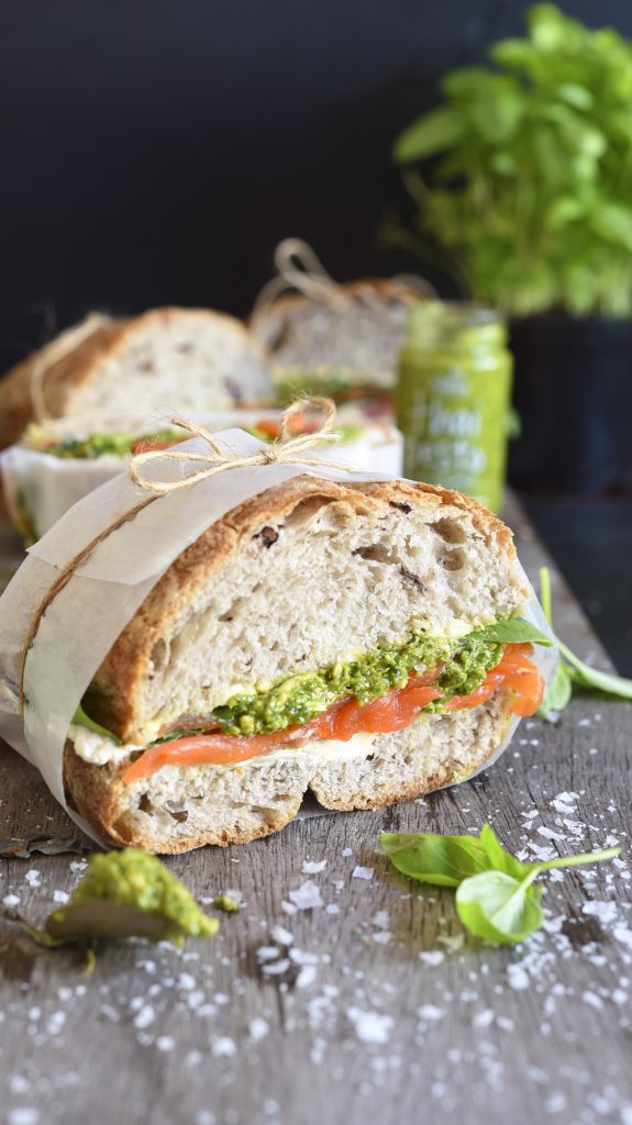 Picnic Loaf with Trout and Pesto