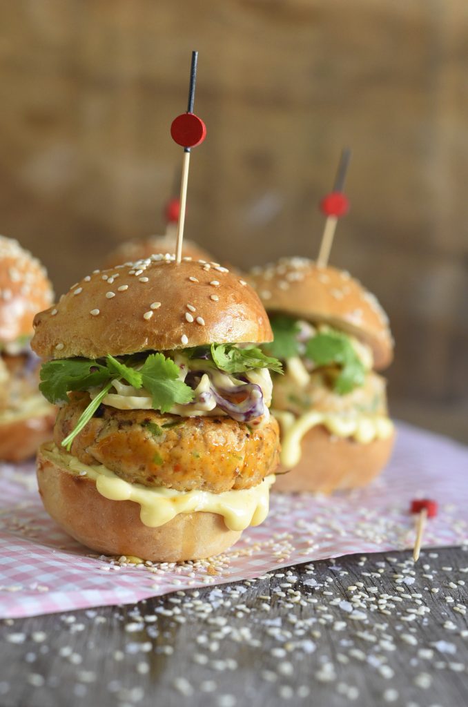 Salmon Sliders for kids