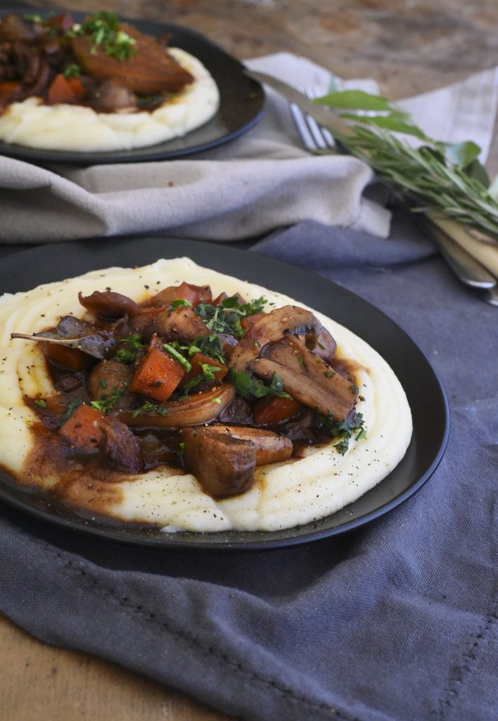 Vegan Mushroom Bourguignon 