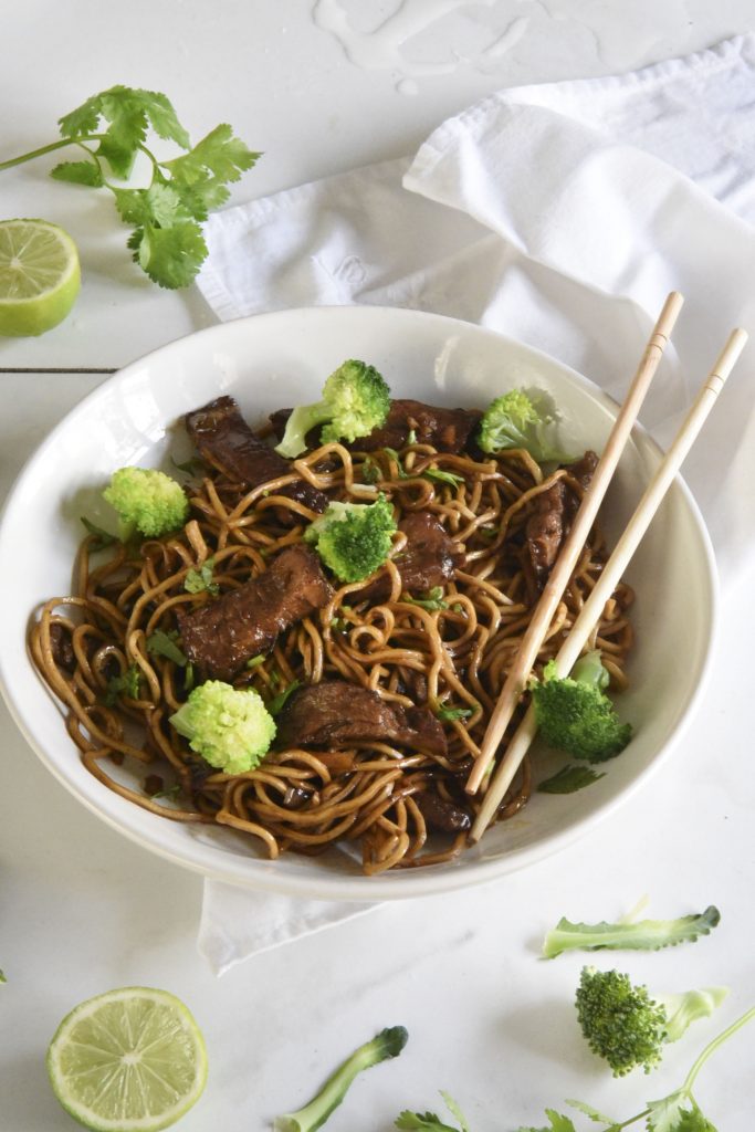 Leftover Steak Spicy Ramen Noodles