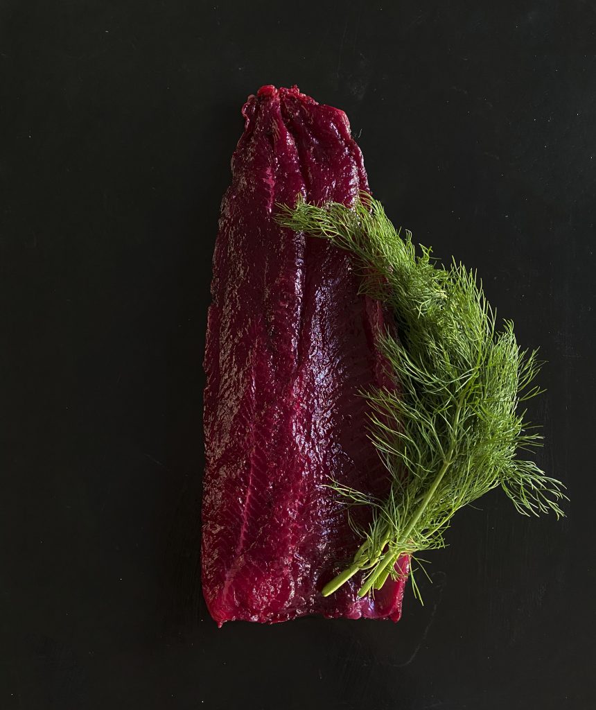 Easy Beetroot and Fennel Trout Gravlax