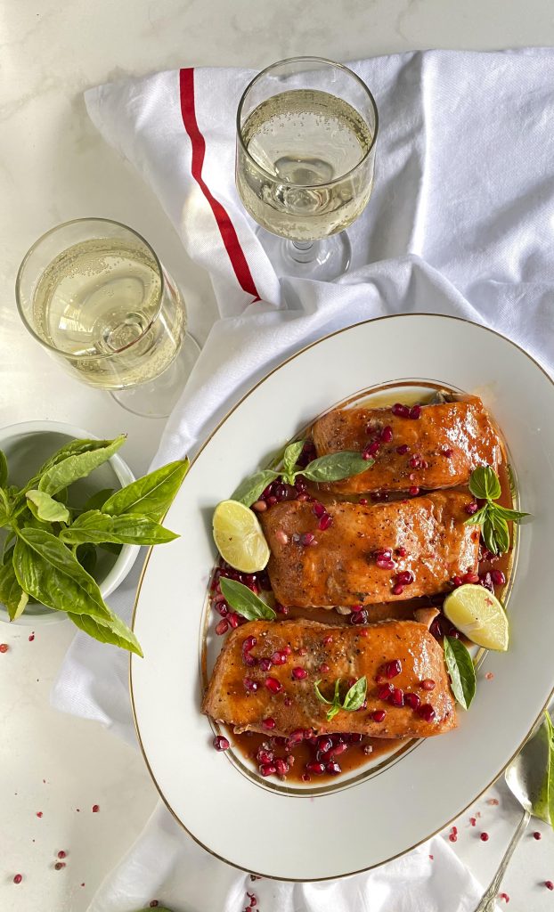 Cranberry Glazed Christmas Salmon