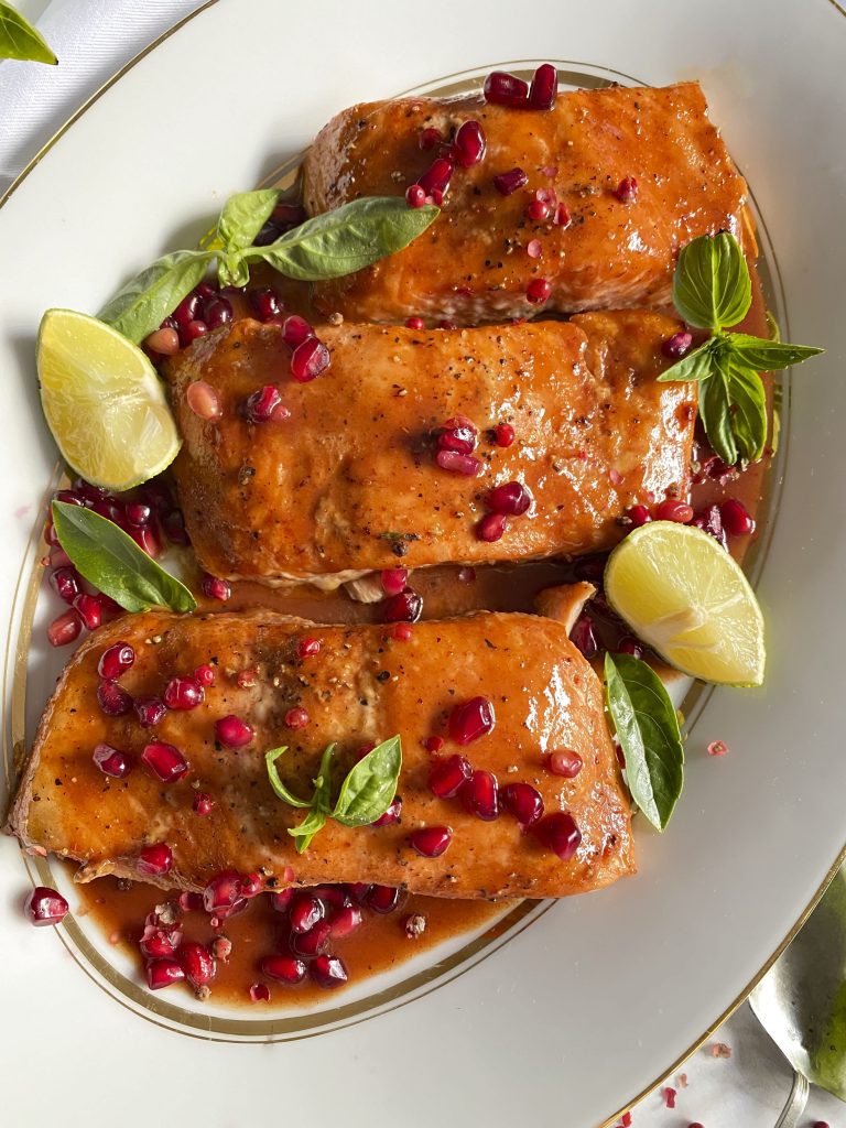 Cranberry Glazed Christmas Salmon