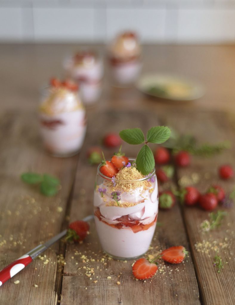 Four Ingredient Strawberry Parfait