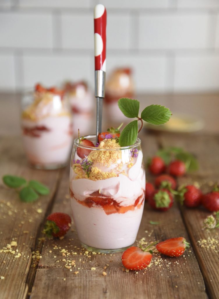 Four Ingredient Strawberry Parfait