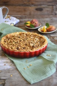 Peach Cranola Crumble Pie