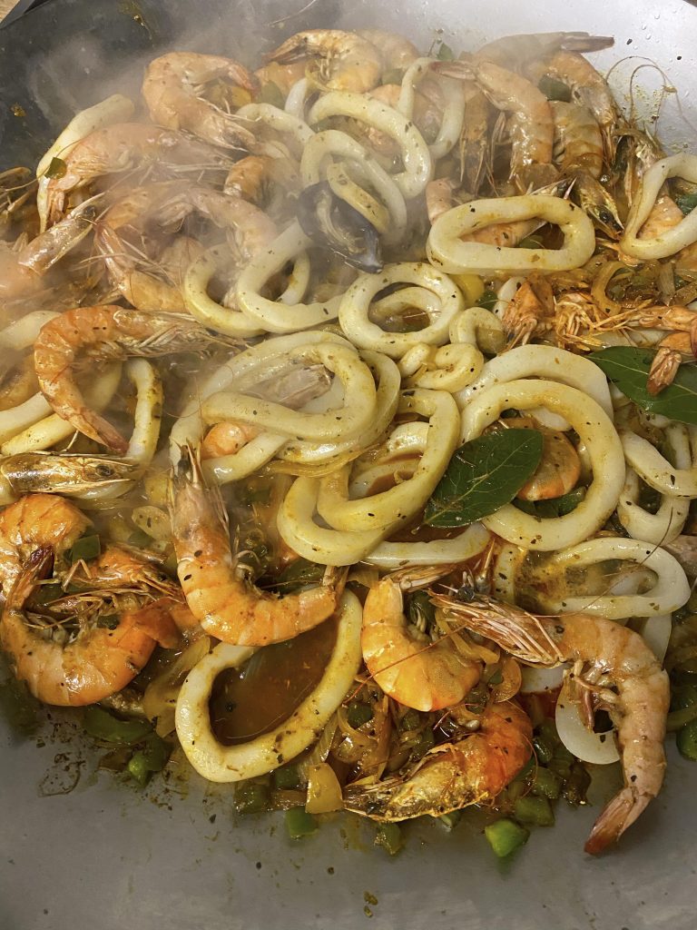 Seafood Paella to feed a crowd