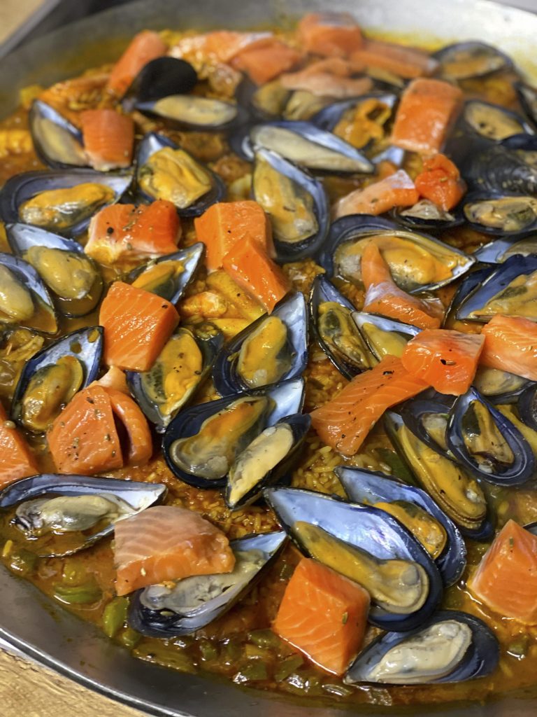 Seafood Paella to feed a crowd