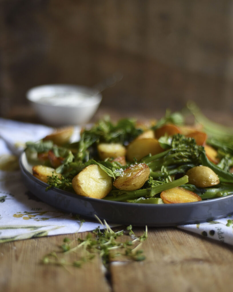 Roast Potato and Broccolini salad