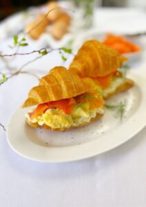 Salmon Croissants with Whipped Feta
