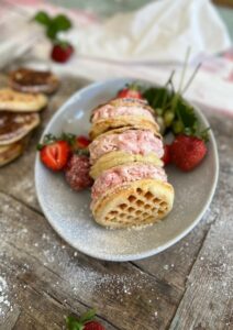 Strawberry Waffle Ice-cream sandwiches